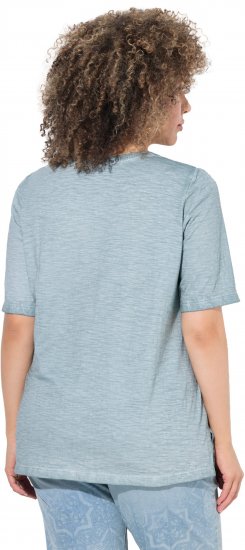 Ulla Popken Paisley Short Sleeve Graphic Tee Light Moss Green - Tricouri imprimate pentru femei - 