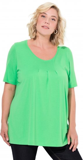 Ulla Popken Essential Front Pleat Tee Mint Green - Tricouri - 