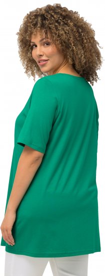 Ulla Popken Essential Front Pleat Tee Emerald Green - Tricouri - 