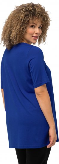 Ulla Popken Essential Front Pleat Tee Cobalt Blue - Tricouri - 