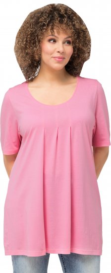 Ulla Popken Essential Front Pleat Tee Light Pink - Tricouri - 