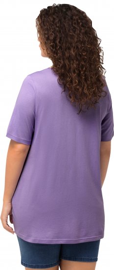 Ulla Popken Essential Front Pleat Tee Pale Lilac - Tricouri - 