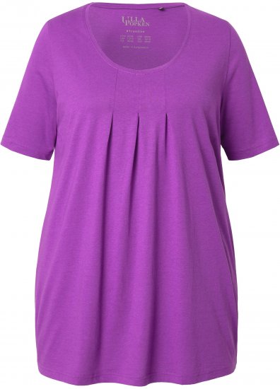 Ulla Popken Essential Front Pleat Tee Purple - Tricouri - 