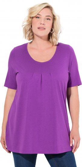 Ulla Popken Essential Front Pleat Tee Purple - Tricouri - 