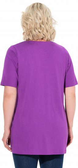 Ulla Popken Essential Front Pleat Tee Purple - Tricouri - 