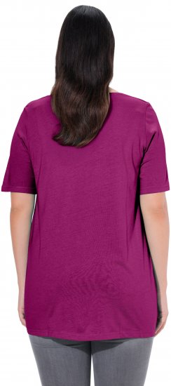 Ulla Popken Essential Front Pleat Tee Berry - Tricouri - 