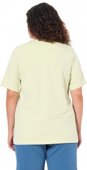 Ulla Popken Essential Notch Neck Stretch Tee Pistachio - Tricouri - 