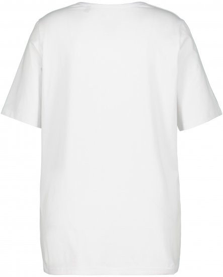 Ulla Popken Essential Square Neck Stretch Tee Snow White - Tricouri - 