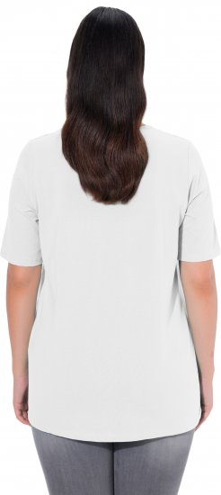 Ulla Popken Essential Square Neck Stretch Tee Snow White - Tricouri - 
