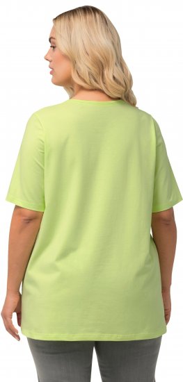 Ulla Popken Essential Square Neck Stretch Tee Lime Green - Tricouri - 