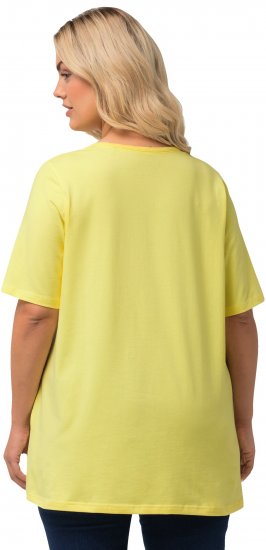 Ulla Popken Essential Square Neck Stretch Tee Lemon Yellow - Tricouri - 