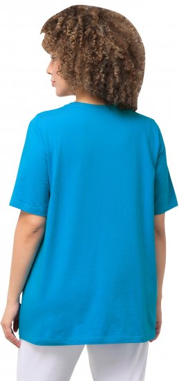 Ulla Popken Essential Square Neck Stretch Tee Sapphire Blue - Tricouri - 