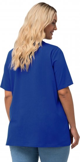 Ulla Popken Essential Square Neck Stretch Tee Cobalt Blue - Tricouri - 