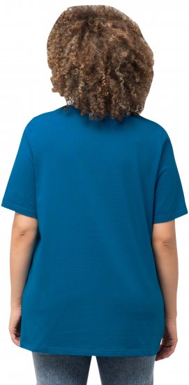 Ulla Popken Essential Square Neck Stretch Tee Medium Blue - Tricouri - 