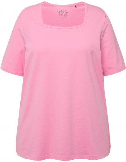 Ulla Popken Essential Square Neck Stretch Tee Light Pink - Tricouri - 