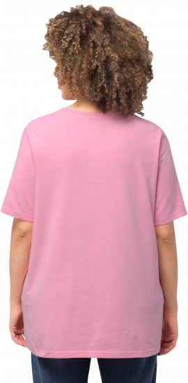Ulla Popken Essential Square Neck Stretch Tee Light Pink - Tricouri - 