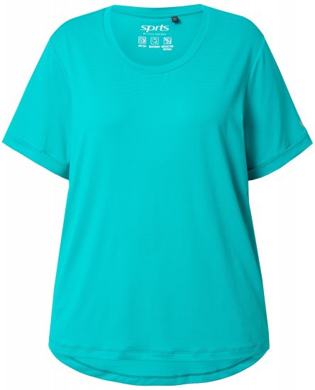 Ulla Popken UPF 50 Quick Drying Tee Turquoise - Tricouri - 