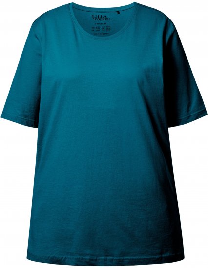 Ulla Popken Basic Round Neck Short Sleeve Relaxed Fit T-Shirt Dark Green - Tricouri - 