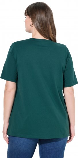 Ulla Popken Eco Cotton Basic T-Shirt 2-Pack Green/White - Tricouri - 
