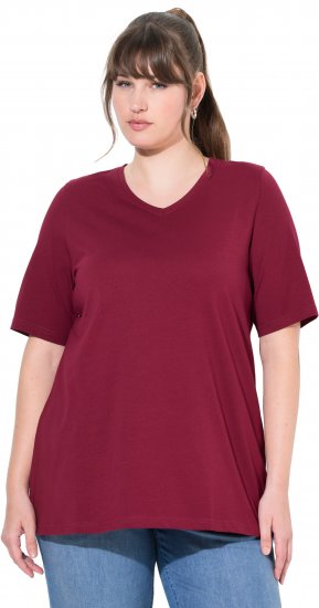 Ulla Popken Eco Cotton Basic T-Shirt 2-Pack Red/Navy - Tricouri - 