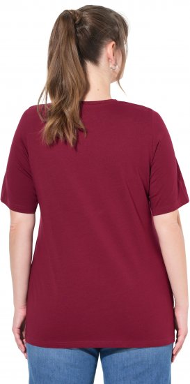Ulla Popken Eco Cotton Basic T-Shirt 2-Pack Red/Navy - Tricouri - 