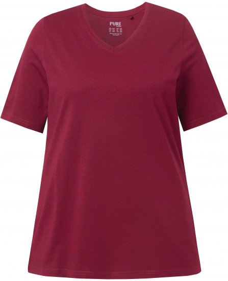 Ulla Popken Eco Cotton Basic T-Shirt 2-Pack Red/Navy - Tricouri - 