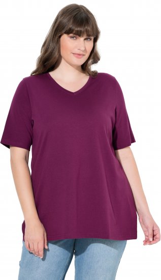 Ulla Popken Eco Cotton Basic T-Shirt 2-Pack Black/Red - Tricouri - 