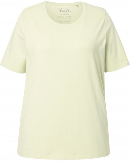 Ulla Popken Essential Round Neck Stretch Tee Pistachio - Tricouri - 