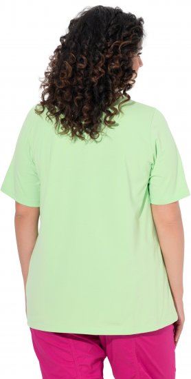 Ulla Popken Essential Round Neck Stretch Tee Light Green - Tricouri - 