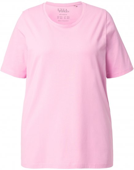 Ulla Popken Essential Round Neck Stretch Tee Pink - Tricouri - 