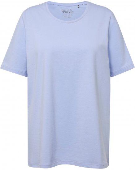 Ulla Popken Essential Round Neck Stretch Tee Sky Blue - Tricouri - 
