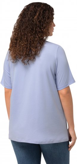 Ulla Popken Essential Round Neck Stretch Tee Sky Blue - Tricouri - 