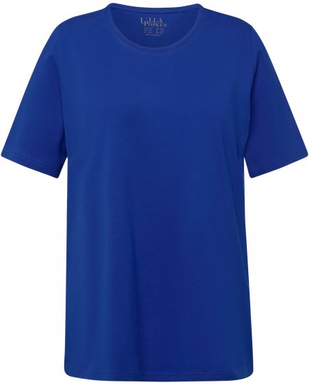 Ulla Popken Essential Round Neck Stretch Tee Cobalt Blue - Tricouri - 