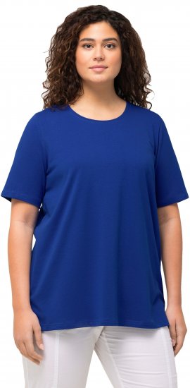 Ulla Popken Essential Round Neck Stretch Tee Cobalt Blue - Tricouri - 