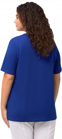 Ulla Popken Essential Round Neck Stretch Tee Cobalt Blue - Tricouri - 