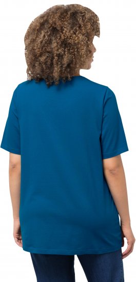 Ulla Popken Essential Round Neck Stretch Tee Medium Blue - Tricouri - 