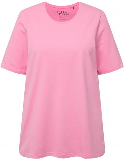 Ulla Popken Essential Round Neck Stretch Tee Light Pink - Tricouri - 