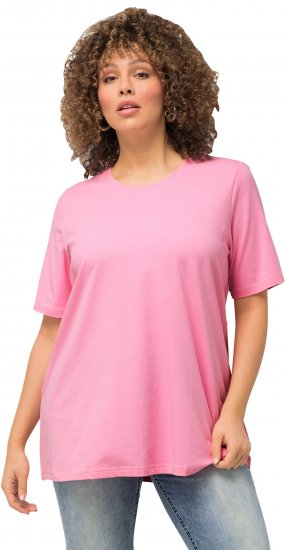 Ulla Popken Essential Round Neck Stretch Tee Light Pink - Tricouri - 
