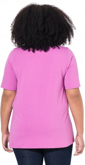 Ulla Popken Essential Round Neck Stretch Tee Cool Pink - Tricouri - 
