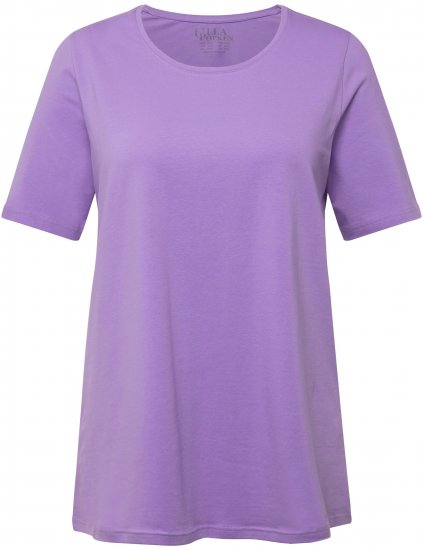 Ulla Popken Essential Round Neck Stretch Tee Pale Lilac - Tricouri - 