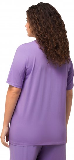 Ulla Popken Essential Round Neck Stretch Tee Pale Lilac - Tricouri - 