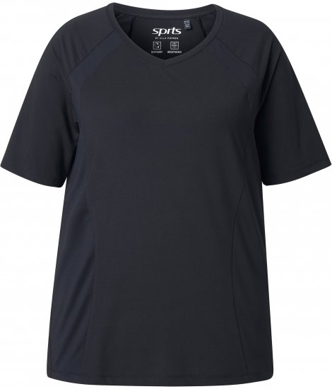 Ulla Popken Quick-Drying Short Sleeve T-Shirt Black - Tricouri - 