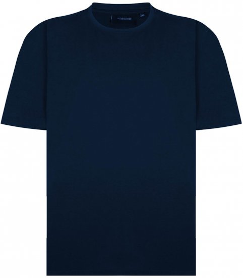 Espionage T015 Plain Crew Neck T-Shirt Navy - Tricouri - Tricouri Bărbați Mărimi Mari