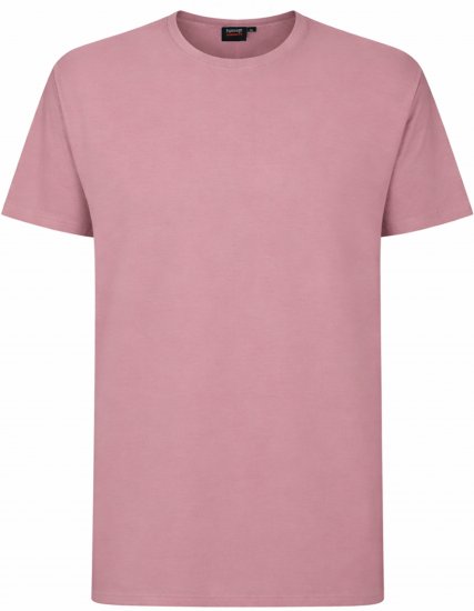 Espionage T015 Plain T-Shirt Pink - Tricouri - Tricouri Bărbați Mărimi Mari