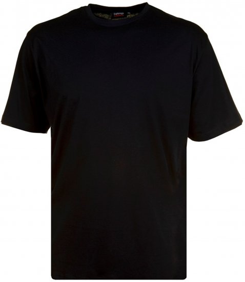 Espionage T015 Plain Crew Neck T-Shirt Black - Tricouri - Tricouri Bărbați Mărimi Mari