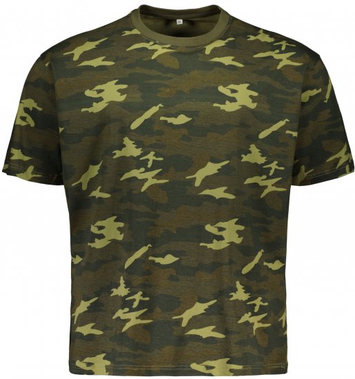 Big Bones X2175 Camo T-Shirt Green - Tricouri - Tricouri Bărbați Mărimi Mari
