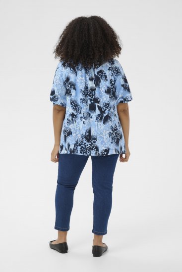 Kaffe Curve Aliana Tunic Blue Flower Animal - Tunici - 