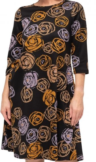 Scandinavian Caramel Flower Petals Dress Lavender and Orange - ÎMBRĂCĂMINTE FEMEI 40-66 - 