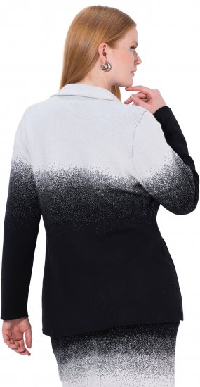 Ulla Popken Sacou Tricotat Cu Degrade De Culoare Negru/Alb - Sacouri - 
