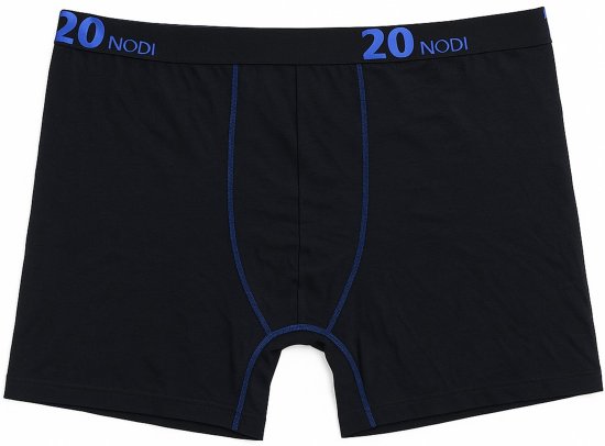 20 Nodi Stretch Cotton Boxer with Medium Leg Black - Lenjerie intimă & costum baie - Lenjerie Intimă Bărbați Mărimi Mari